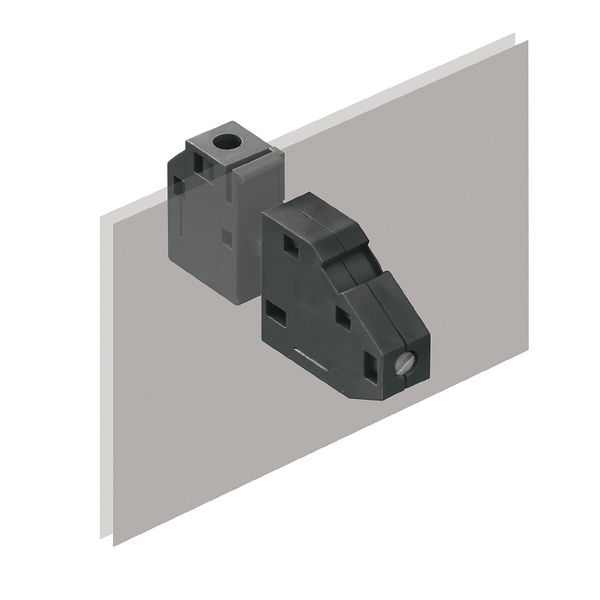OMNIMATE Power - series WGK, Feed-through terminal, Rated cross-section: 4 mm², Screw connection, Wemid (PA), black, Direct mounting, Feed-through (bushing) image 1