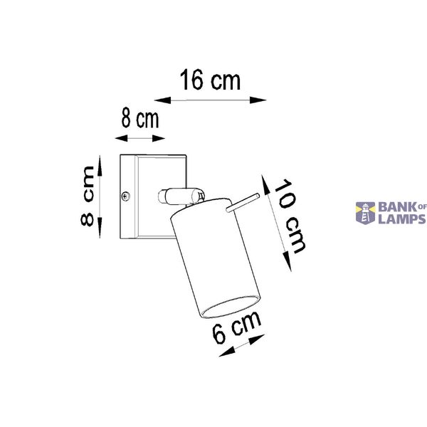 WALL LAMP RING WHITE GU10 1X40W IP20 image 6