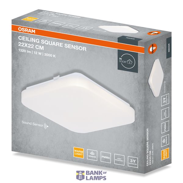CEILING SQUARE SEN 12W 830 IP20 OSRAM image 2