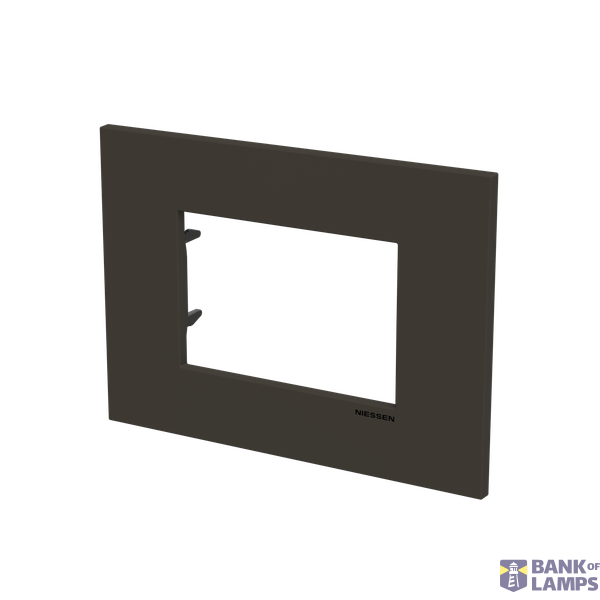 Frame - 1-gang / 3-modules - Niessen logo - Anthracite image 2
