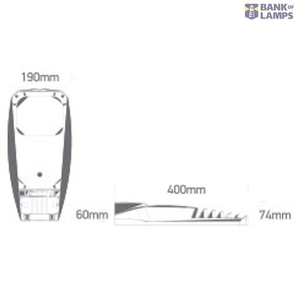 BLACK STREET LIGHT 50W WW 140x80deg IP66 100-240V image 2