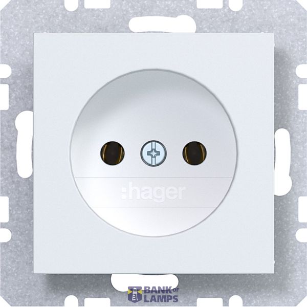 Wall socket without earth connection, A.x/C.x, matte light white image 1
