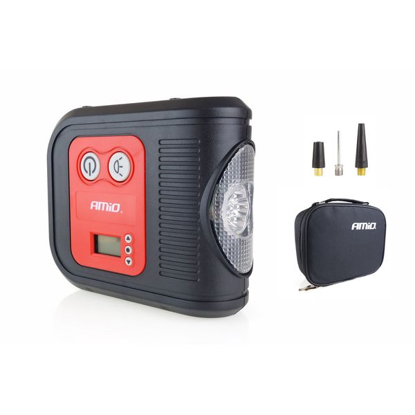 Car Air compressor with digital pressure gauge and LED light 12V Acomp-10 image 1