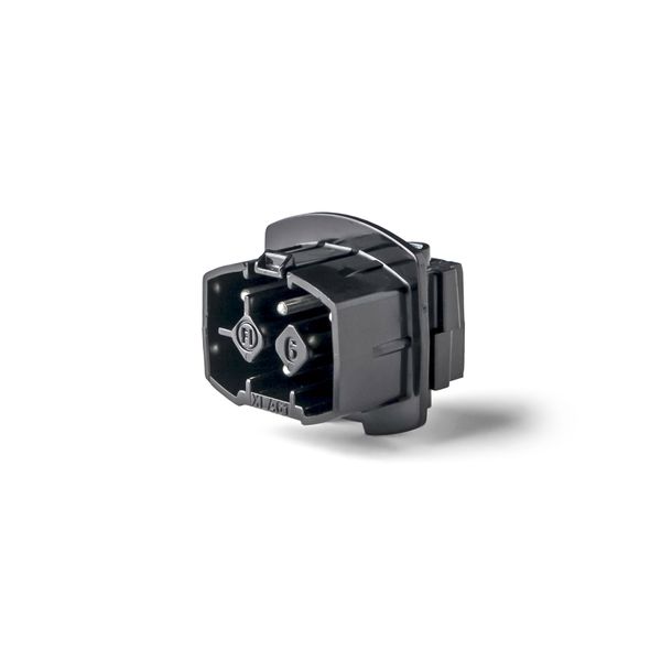 Coupler 6-pole 25A plug, black image 2