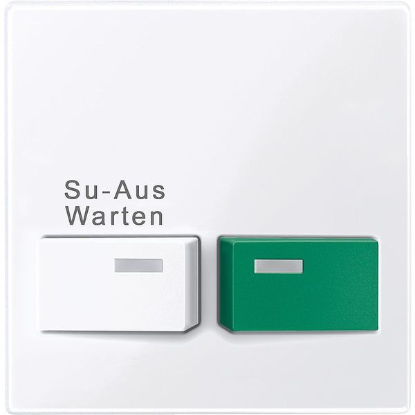Central plate for duty room unit, active white glossy, system M image 1
