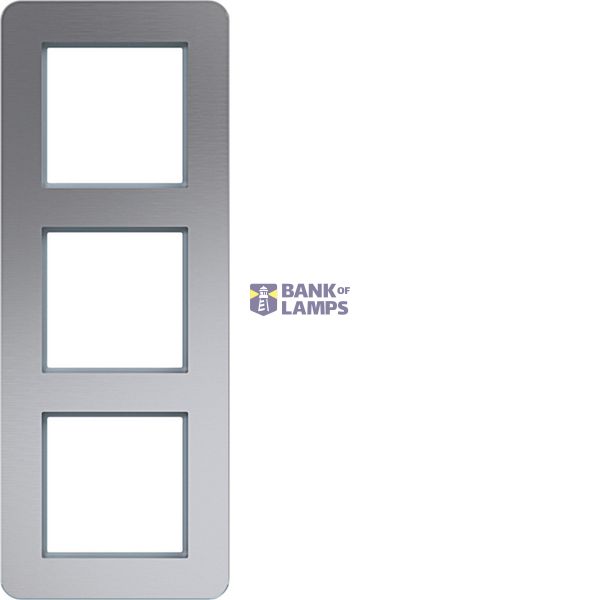 Cover frame 3-way, vertical, C.8, aluminium image 1