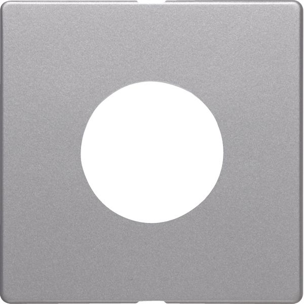 Centre plate for push-button and pilot lamp E10, Q.1/Q.3, alu velvety, image 1