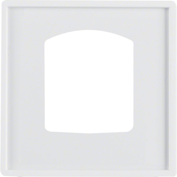 Central part for plug-and drop socket, Berker Q.x, white, velvet image 1