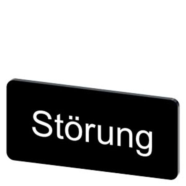 Labeling plate 12.5 x 27 mm, label black, labeling: Störung image 1