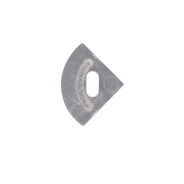 End cap for RB with hole, silver color, 1 pc image 1