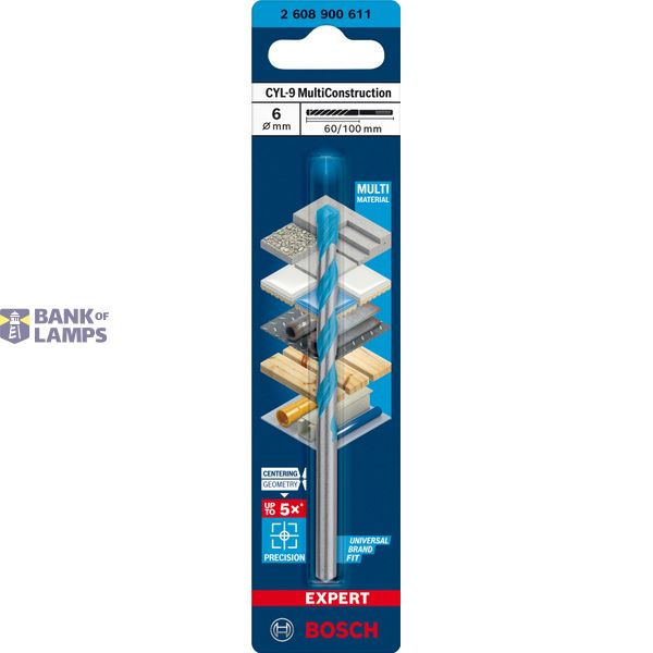 EXPERT CYL-9 MultiConstruction Drill Bit 6 x 6 x 1 mm image 2