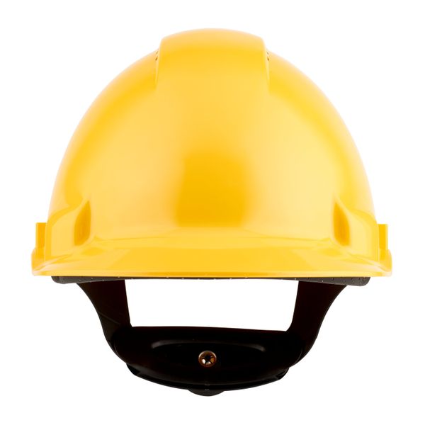 3M™ Hard Hat, Uvicator, Ratchet, Ventilated, Plastic Sweatband, Yellow image 1