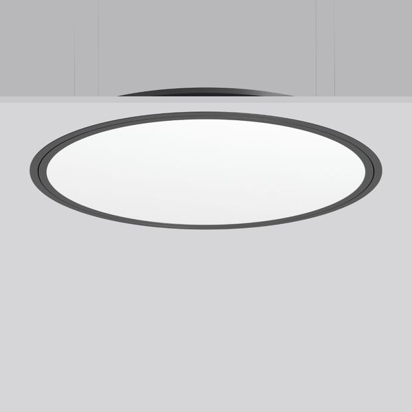 TRIONA round, 80 W, 8000 lm, 830, anthracite, DALI Recessed ceiling lu image 1