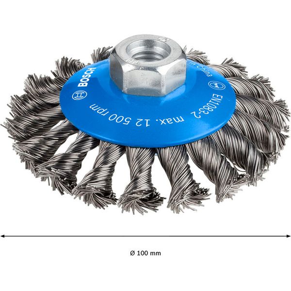 Bevel Brush Knotted 100 mm Steel image 1