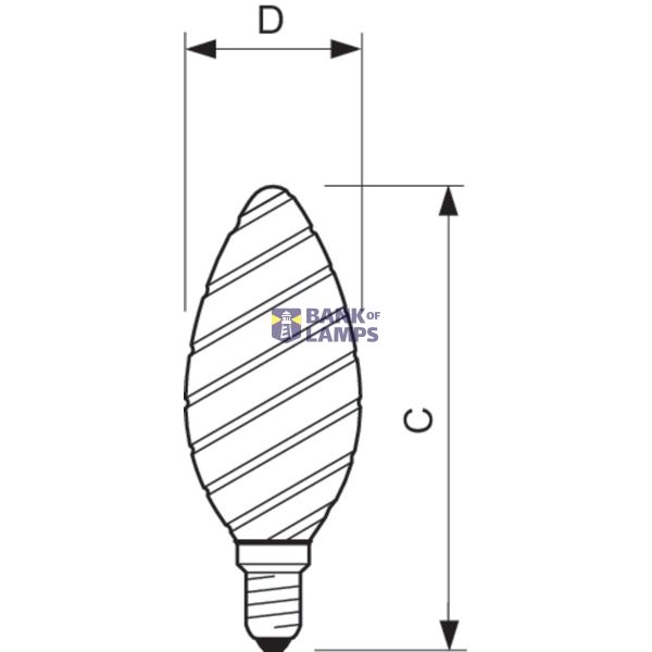 CLA LEDCandle ND 2-25W ST35 E14 827 CL image 3