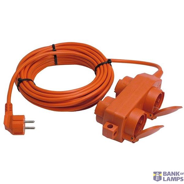 Schwabe Verlengkabel met 4-voudige verdeeldoos 10m H05VV-F 3x1,5 IP20 image 1