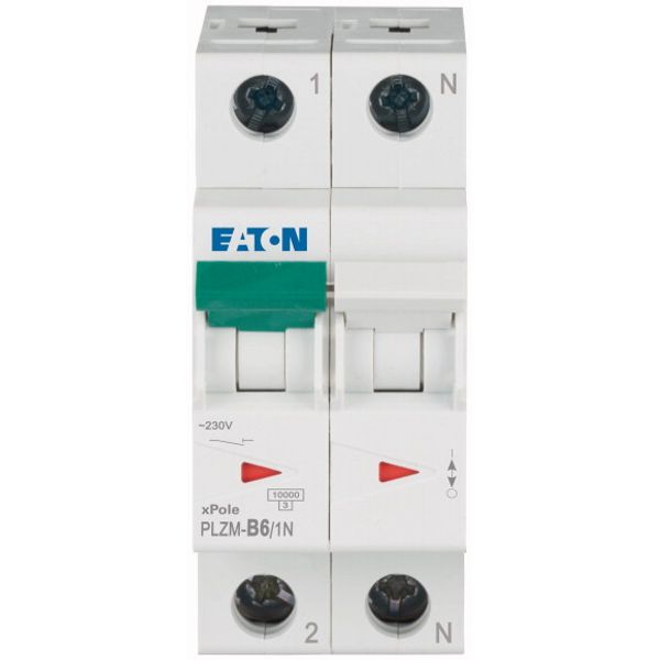 Miniature circuit breaker (MCB), 6 A, 1p+N, characteristic: B image 2