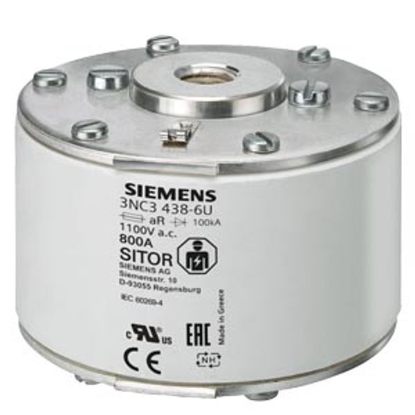 SITOR fuse link, with female thread at both ends, NH3, In: 1250 A, aR image 1