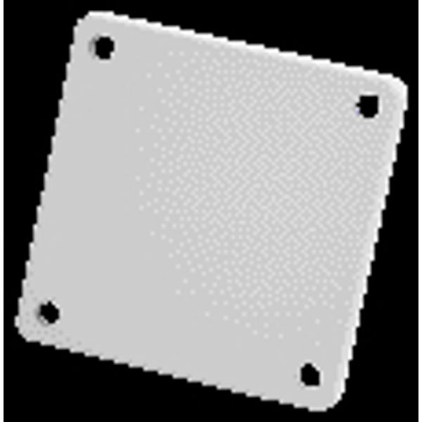 Blindplaat 75 x 75 mm grijs image 2