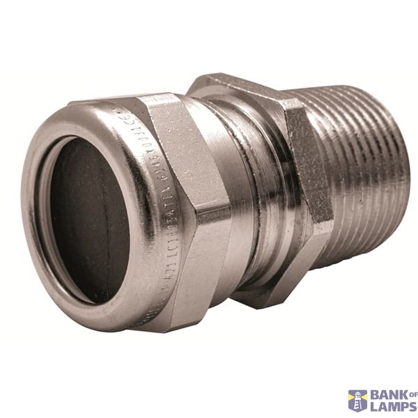 Cable Gland single sealing ATEX EXD Nickel Plated Brass 3/8NPT Metalli image 1