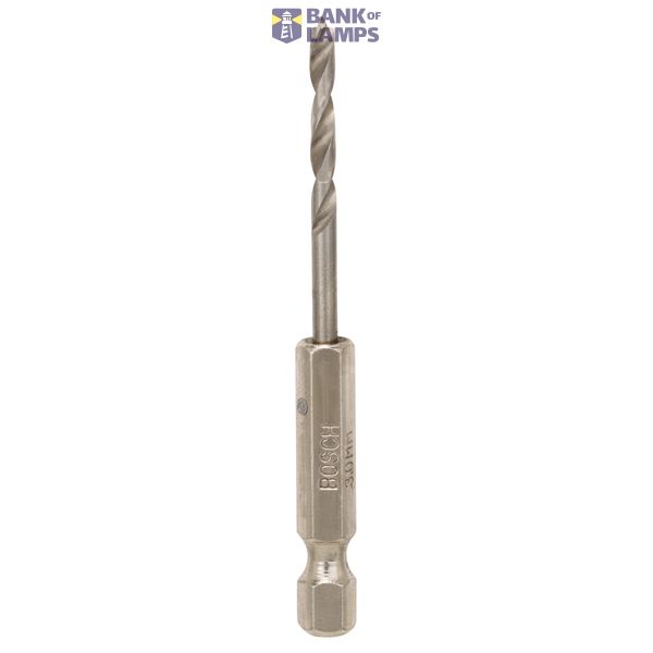 Brad point drill bit, 1/4" hex shank 3 x 33 x 74 mm image 1