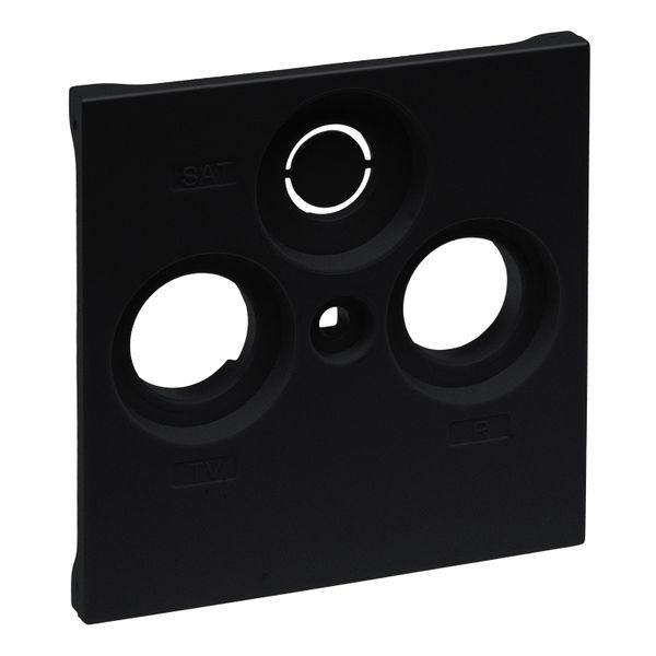 TV-R-SAT 30MM SOCKET COVER BLACK image 1