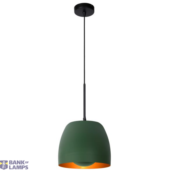 Lucide NOLAN - Pendant light - Ø 24 cm - 1xE27 - Green image 1
