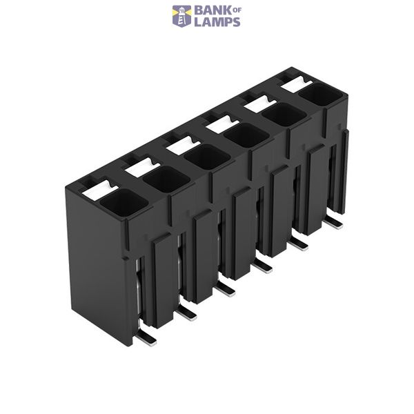 SMD PCB terminal block push-button 1.5 mm² black image 1