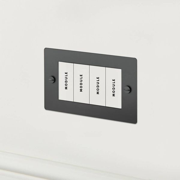 2G EURO PLATE - 4 MOD / BLACK image 1