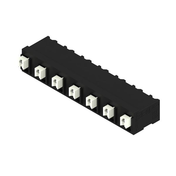 Printed circuit board terminals, 7.62 mm, Number of poles: 7, 90°, Solder pin length (l): 1.5 mm, black, PUSH IN with actuator, Clamping range, max. : 1.5 mm², Tube image 3