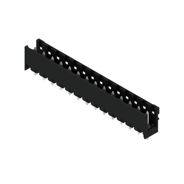 PCB plug-in connector, male header, open side, THT/THR solder connection, 5.08 mm, Number of poles: 14, 180°, Solder pin length (l): 3.2 mm, tinned, black, Box image 3