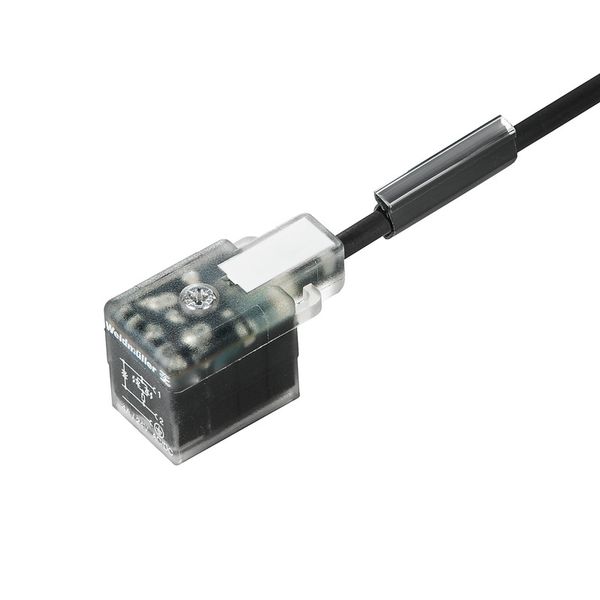 Valve cable (assembled), One end without connector - valve plug, Industrial design B (11 mm), Cable length: 10 m, PUR, black image 2