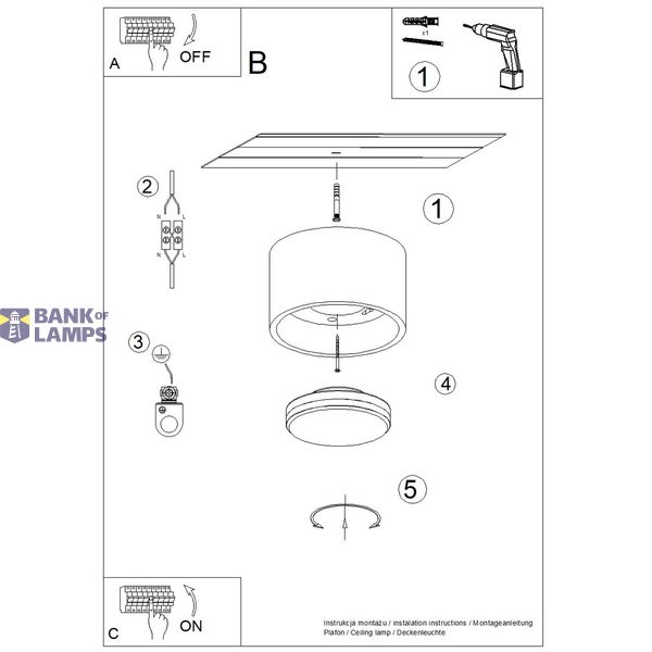 Ceiling lamp MODO 1 red Gx53 image 6