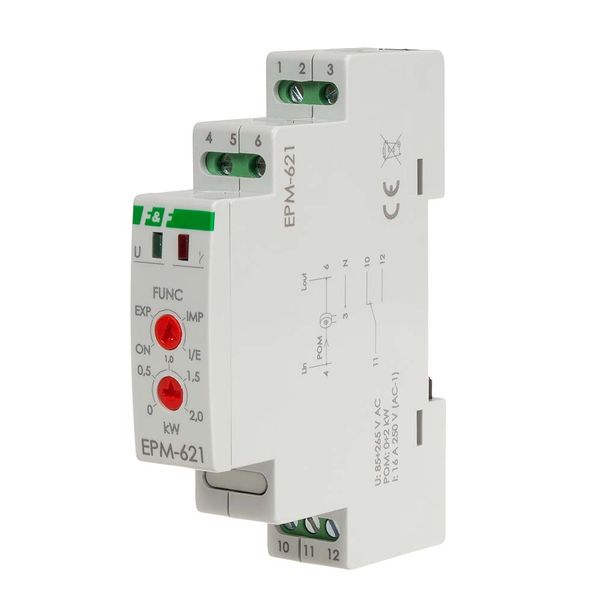 electronic relay of power consumed and fed into the network, measured power 0Ã 2kW image 6