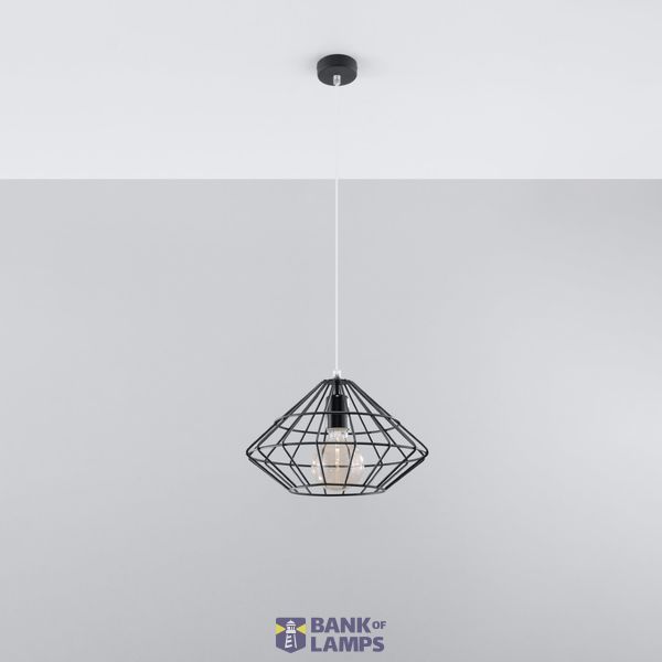 HANGING LAMP UMBERTO BLACK E27 1X60W IP20 image 7