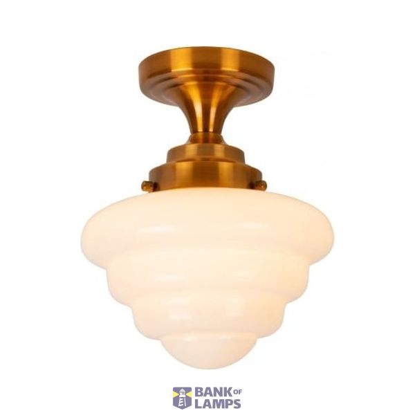 ROSALINE Flush ceilin.-Opal-1xE27-60W-Glass image 1