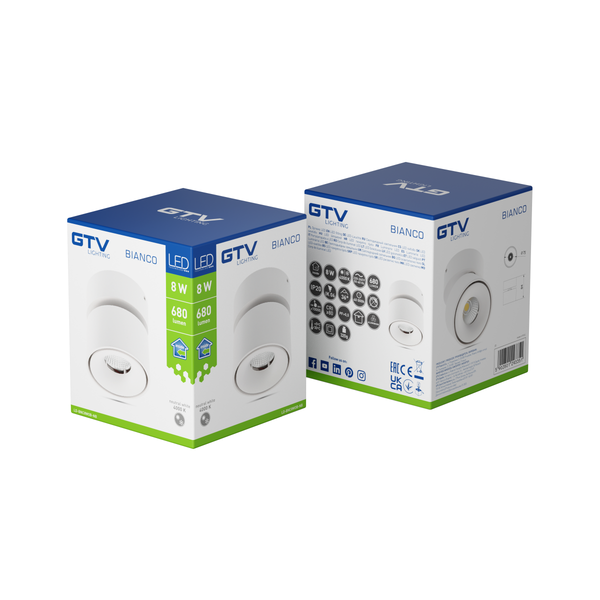 LED luminaire BIANCO, 8 W, 680 lm, 4000K, IP20, round, white image 3