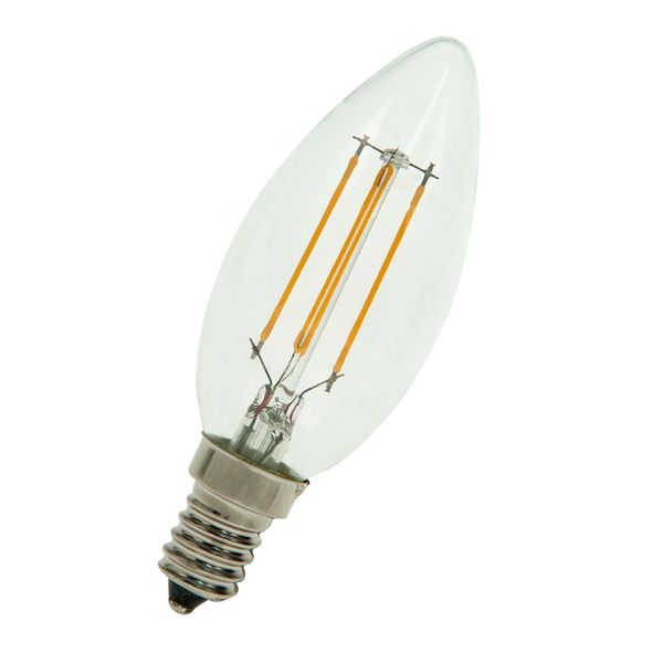 LED Filament C35 E14 240V 4W 4200K Clear image 1