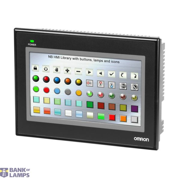 NB-V1 HMI with a 7 Inch display and a Black Bezel and Ethernet + USB H image 1