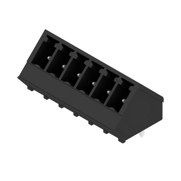 PCB plug-in connector, male header, closed side, THT solder connection, 3.81 mm, Number of poles: 6, 135°, Solder pin length (l): 3.2 mm, tinned, black, Box image 3