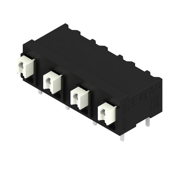 Printed circuit board terminals, 7.50 mm, Number of poles: 4, 90°, Solder pin length (l): 3.5 mm, black, PUSH IN with actuator, Clamping range, max. : 1.5 mm², Tube image 2