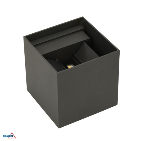 LED OUTDOOR DECORATIVE LIGHTS 12W 4000K 1100LM IP65 100X100X100 SQUARE GRAPHITE image 1