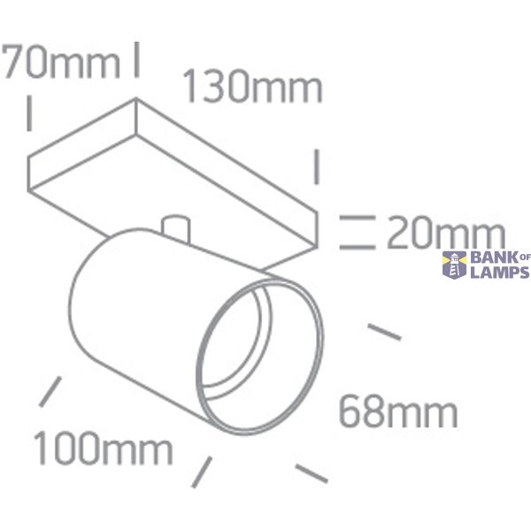 METAL GREY GU10 10W DARK LIGHT image 3