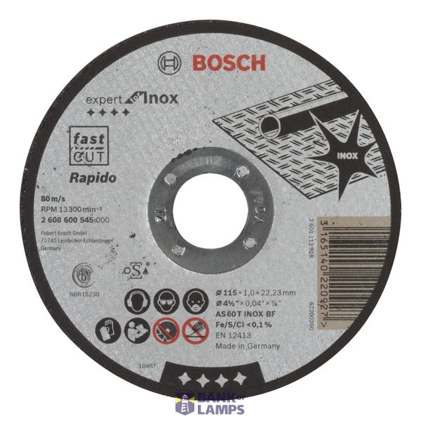 Expert for Inox - Rapido straight cutting disc AS 60 T INOX BF, 115 mm, 1,0 mm image 1