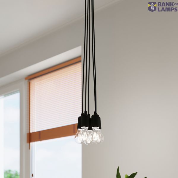 HANGING LAMP DIEGO 1 BLACK E27 1X60W IP20 image 6
