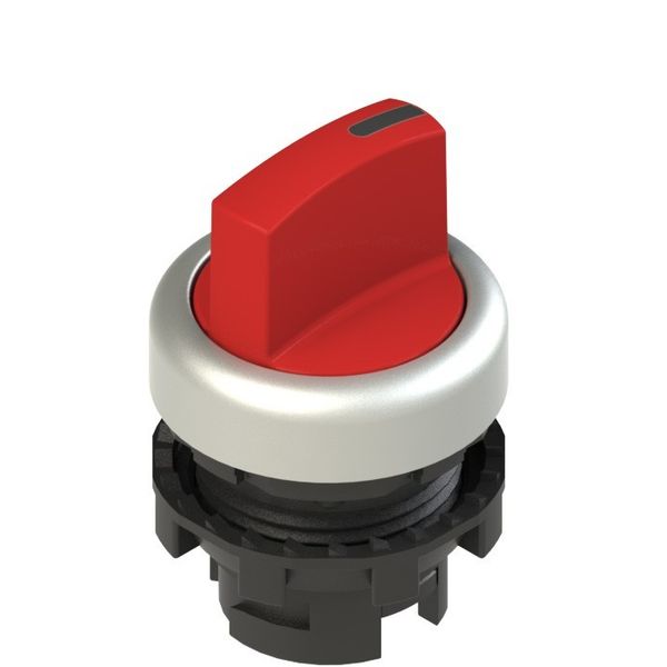Illuminated short handle selector, 3 positions red with marking image 1