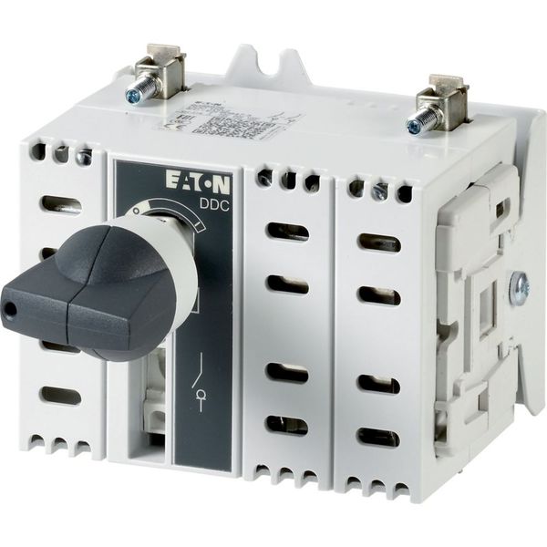 DDC-100/2 DC switch disconnector, 100 A, 2 pole, 2 N/O, 2 N/C, with grey knob, service distribution board mounting image 3