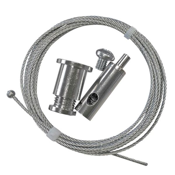 Cable suspension 2 m nickel-plated brass / steel cable image 1