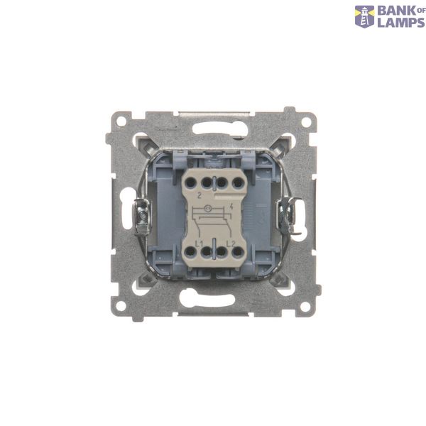 HDMI 2.1 socket + computer socket RJ45 cat.6, module, matt aluminum, HDMI Standard: HDMI 2.1 image 1