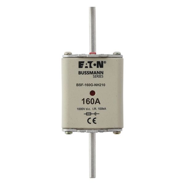 Fuse-link, high speed, 160 A, DC 1000 V, NH2, 54 x 61 x 150 mm, gBat, IEC, blade connection image 19